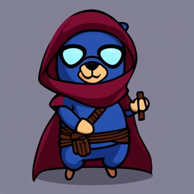 Go Blue Gopher as incognito ninja woman with deadly skills