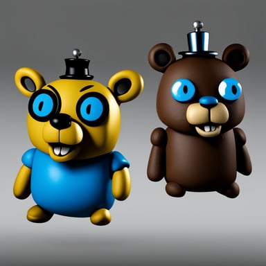 Go Blue Gopher like animatronic from Five Nights With Freddy.