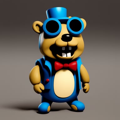 Go Blue Gopher like animatronic from Five Nights With Freddy.
