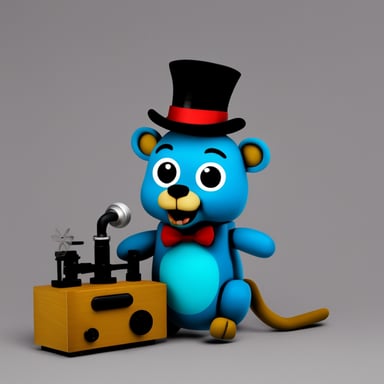 Go Blue Gopher like animatronic from Five Nights With Freddy.
