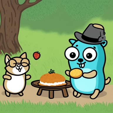 Go Blue Gopher learns how cats eat.