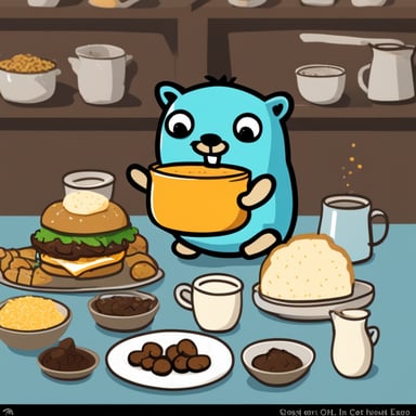 Go Blue Gopher learns how cats eat.