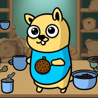 Go Blue Gopher learns how cats eat.