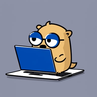 A go blue gopher destroyed a laptop.