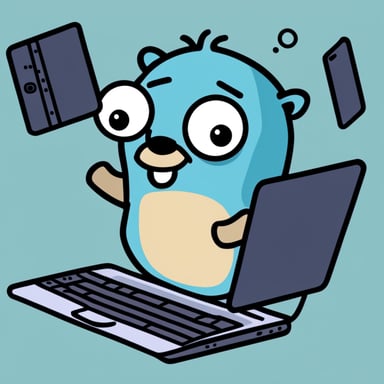 A go blue gopher destroyed a laptop.