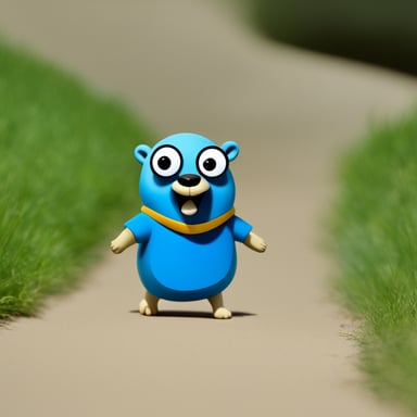A blue gopher wearing a shirt with AOF is known as Go Blue Gopher.