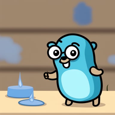 A blue gopher wearing a shirt with AOF is known as Go Blue Gopher.