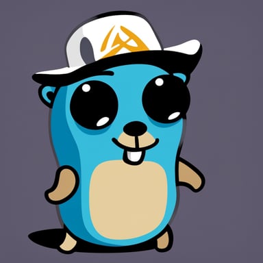 Go Blue Gopher with AOF hat
