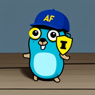 Go Blue Gopher with AOF hat