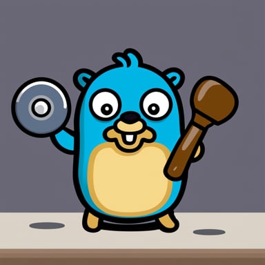 Muscular go blue gopher