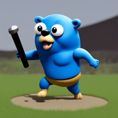 Muscular go blue gopher
