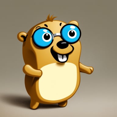 Go Blue Gopher is a happy gopher that uses a calendar for his work.