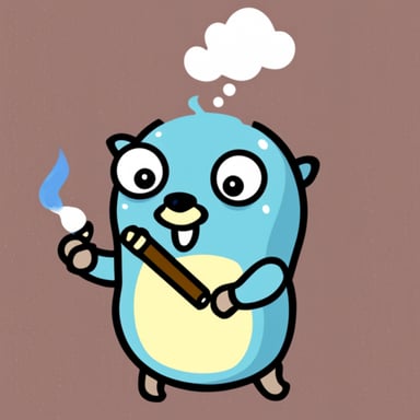 Go Blue Gopher smoking.