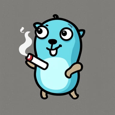 Go Blue Gopher smoking.