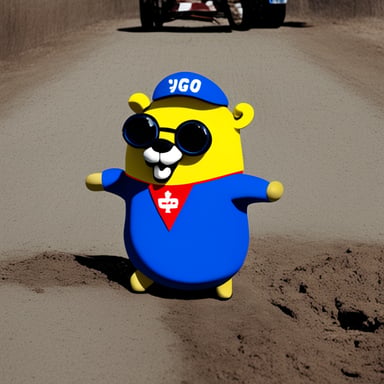 Go blue gopher as Russian gopher
