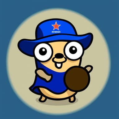 Go blue gopher as Russian gopher