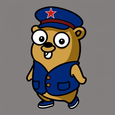 Go Blue Gopher with cap and short CSKA