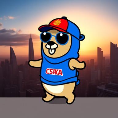 Go Blue Gopher with cap and short CSKA