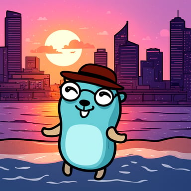 Go Blue Gopher is relaxing in Miami.