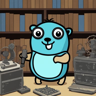 Go Blue Gopher programming microservice