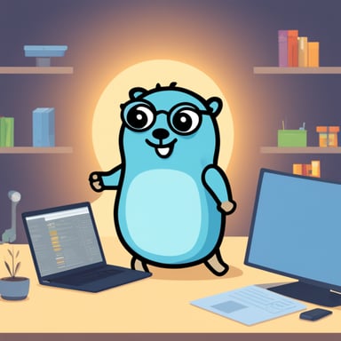 Go Blue Gopher programming microservice