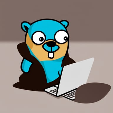 Go blue gopher in web tired of Java.