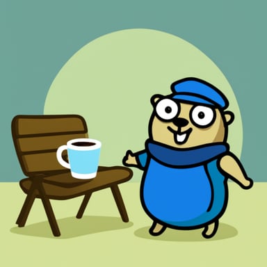 Go blue gopher in web tired of Java.