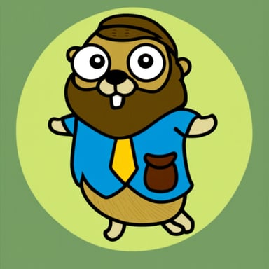 Go Blue Gopher as Bearded Gopher