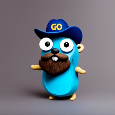 Go Blue Gopher as Bearded Gopher