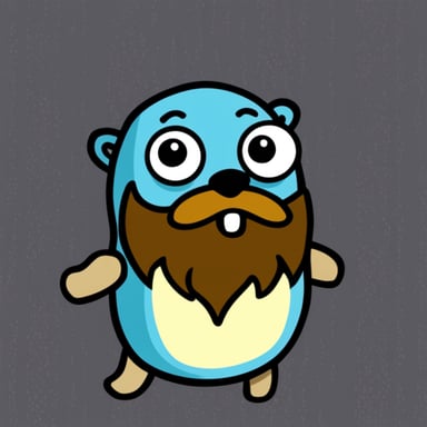 Go Blue Gopher as Bearded Gopher