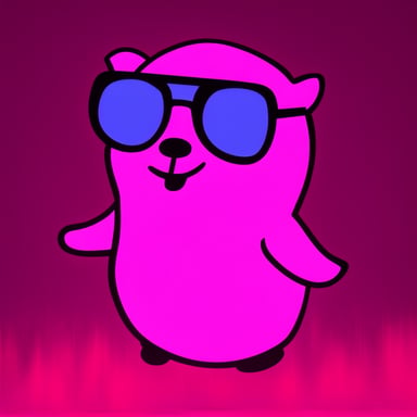 Go Blue Gopher in a Blade Runner pink light.
