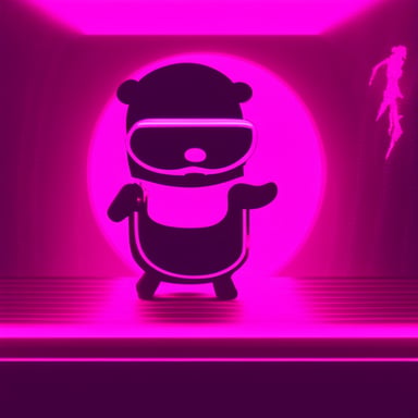 Go Blue Gopher in a Blade Runner pink light.