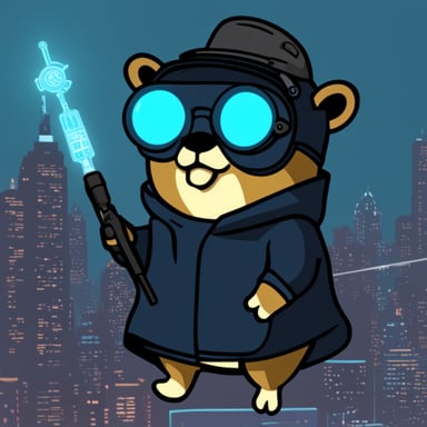 Go Blue Gopher as a cyberpunk gopher.