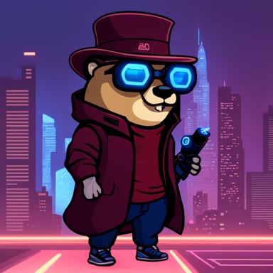 Go Blue Gopher as a cyberpunk gopher.