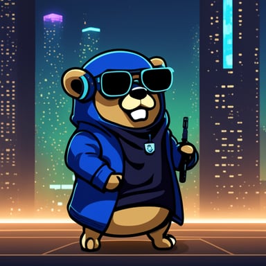 Go Blue Gopher as a cyberpunk gopher.