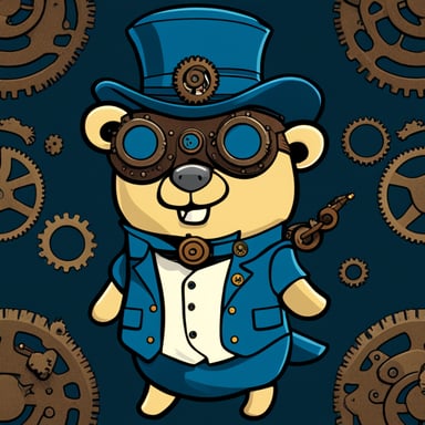 Steampunk Go Blue Gopher