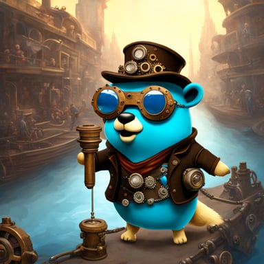 Steampunk Go Blue Gopher