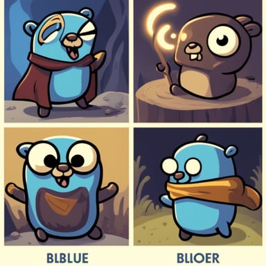Go Blue Gopher as the helpful spirit vs. the gopher daemon.