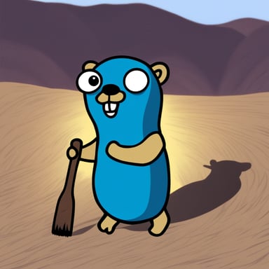 Go Blue Gopher as the helpful spirit vs. the gopher daemon.
