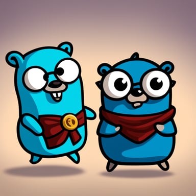 Go Blue Gopher as the good Golang spirit vs. the evil PHP daemon.