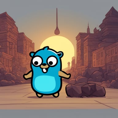 Go Blue Gopher as the good Golang spirit vs. the evil PHP daemon.