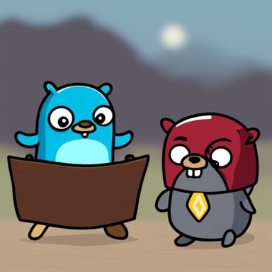 Go blue gopher wins against the evil PHP demon.
