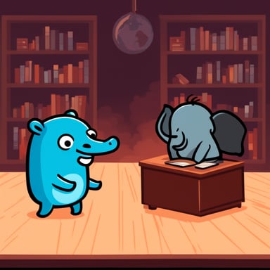 Go Blue Gopher wins against the evil PHP elephant.