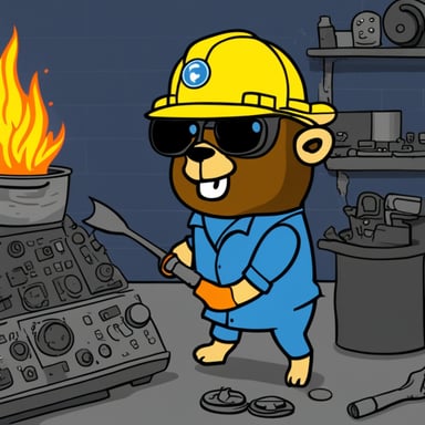 Go Blue Gopher burns the production.
