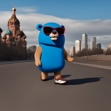 Go Blue Gopher as Russian drunk Adidas character