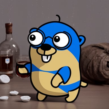 Go Blue Gopher as Russian drunk Adidas character