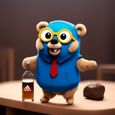 Go Blue Gopher as Russian drunk Adidas character