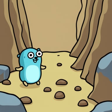 Go Blue Gopher wants a cookie in a very dangerous underground.
