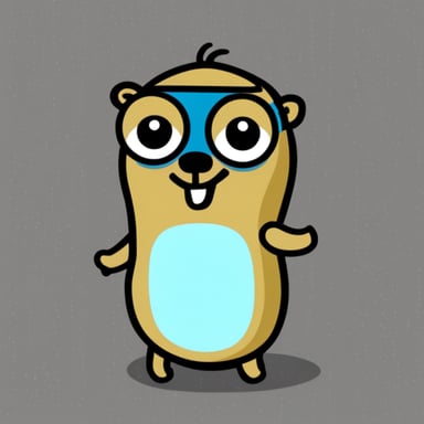 Go Blue Gopher as skinny gopher.