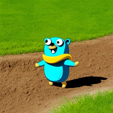 Go Blue Gopher as skinny gopher.